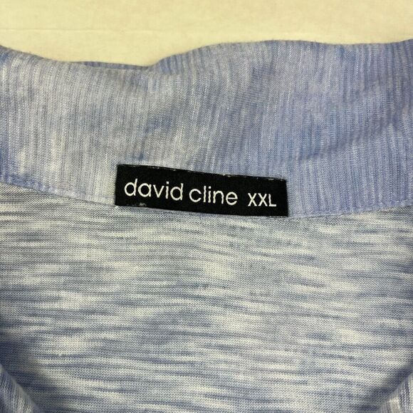 David Cline Snap Button Casual Shirt Ombre Long Sleeve Relaxed Knit Top XXL FLAW - Picture 5 of 12